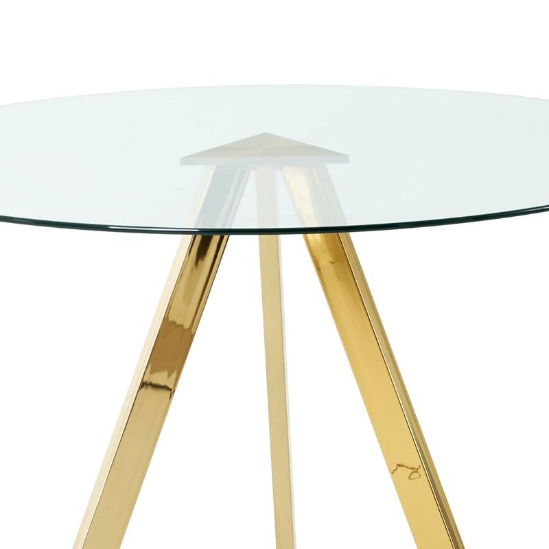 Crystal Clear Round Tempered Glass