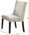 Chic White Tufted Faux Leather Dining Chairs - Set of Two