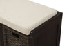 Rustic Rattan Storage Bench
