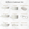 Versatile Nonstick Cookware Set with Detachable Handles