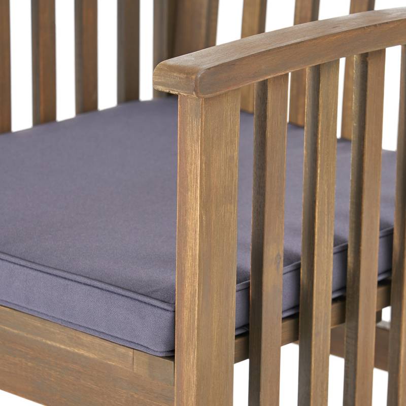 Cozy Acacia Dining Chair Duo