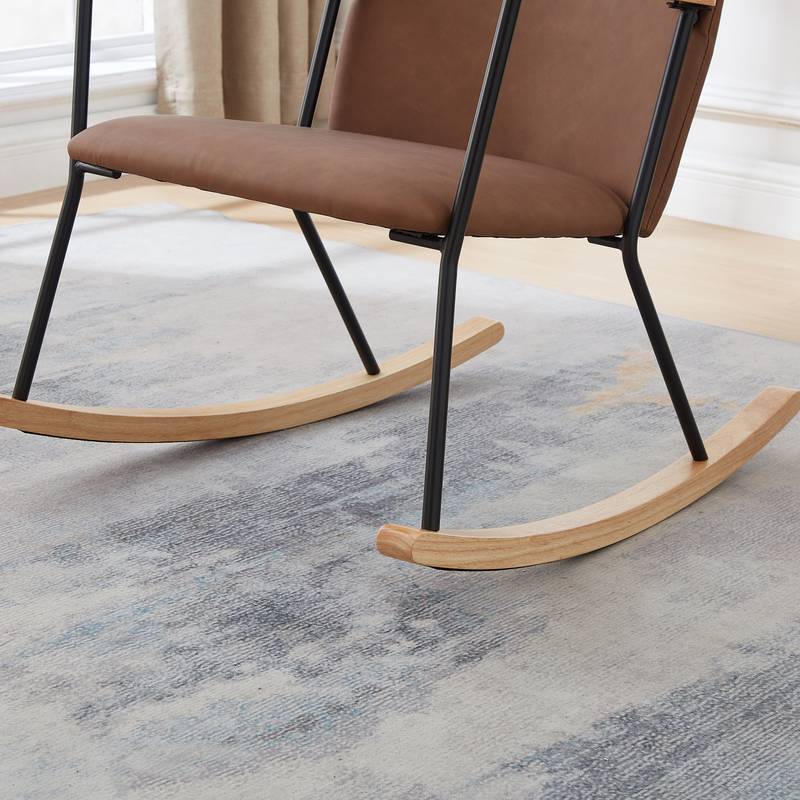 Cozy Rocking Chair with Adjustable Headrest