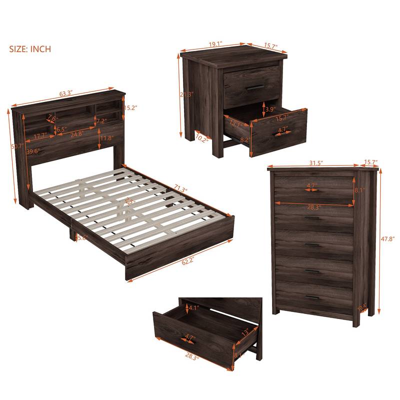 Vintage Charm Bedroom Set
