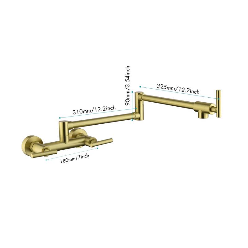 Swivel Pot Filler Faucet with Hot and Cold Water
