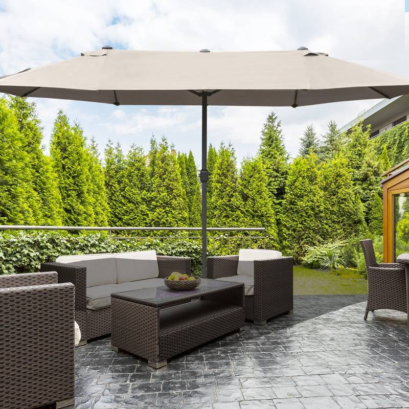 Sunny Shade Double-Sided Patio Umbrella