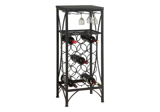 Chic Black Metal Wine Bar