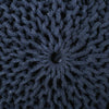 Navy Knitted Cotton Pouf