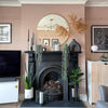 Gleaming Gold Round Bathroom Mirror