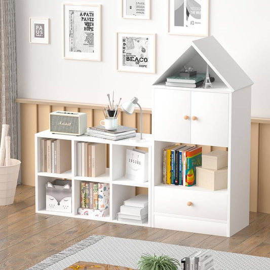 Playful House Bookshelf - Fun & Functional Storage for Kids!