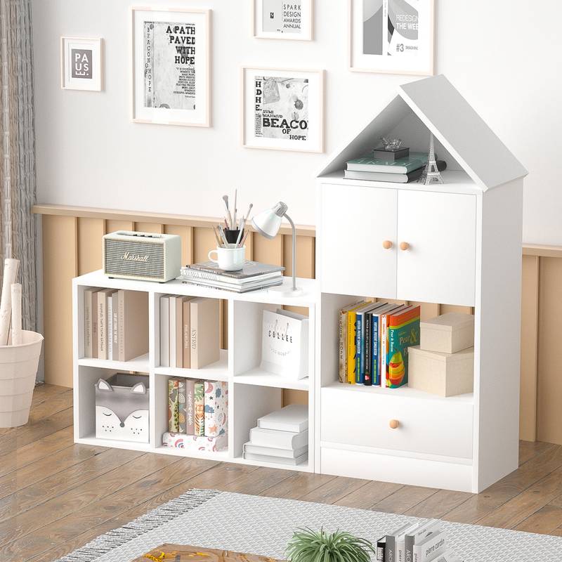Playful House Bookshelf - Fun & Functional Storage for Kids!