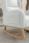 Cozy Ivory Teddy Rocking Chair