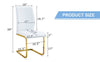 Chic White Arch Dining Chairs - Set of Two with Gold Legs