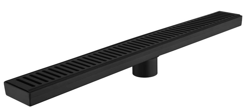 Sleek Linear Shower Drain with Easy-Clean Grate and Hair Strainer