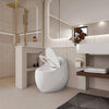 Sleek Egg-Shaped Toilet in Glossy White