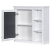 Sleek Wall-Mounted Medicine Cabinet with Mirror & Shelves