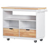Versatile Rolling Kitchen Island with Storage and Wine Rack