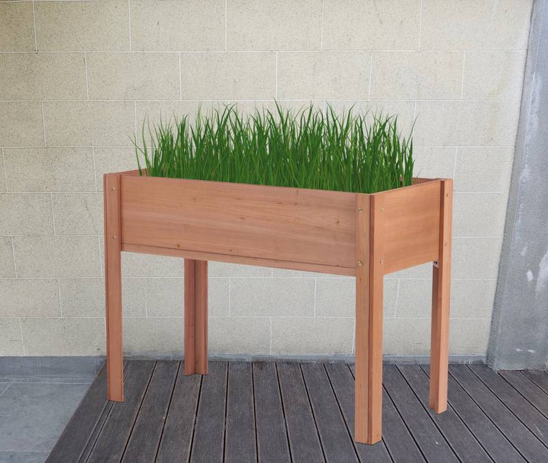 Elevated Wooden Garden Planter Box