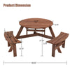 Cozy Circular Picnic Table for Six - Perfect for Your Outdoor Space!