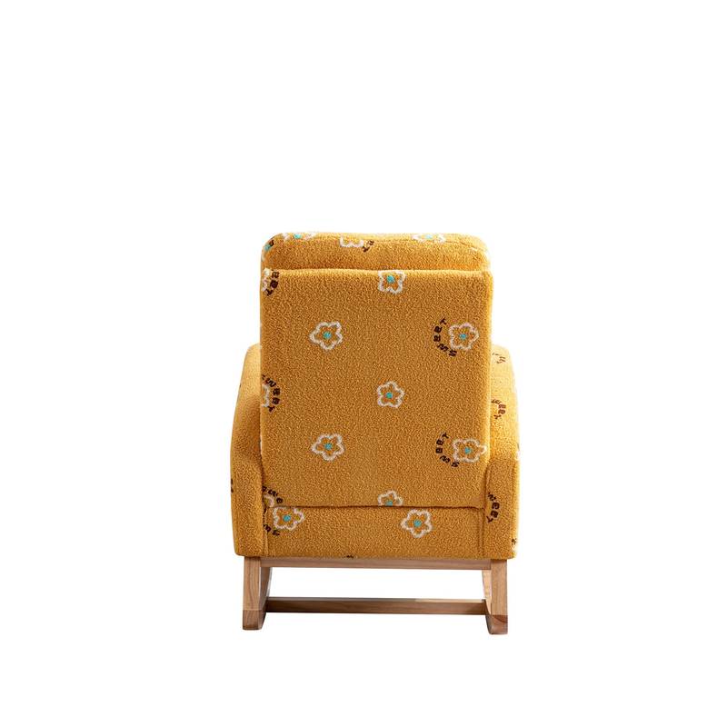 Cozy Mustard Rocker: Modern Mid-Century Accent Chair