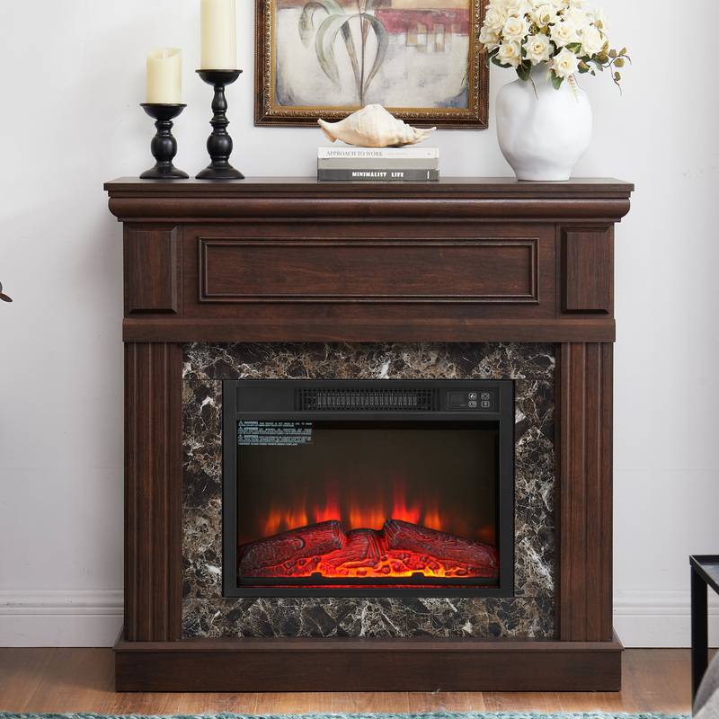 Cozy Cherry Electric Fireplace with Remote Control
