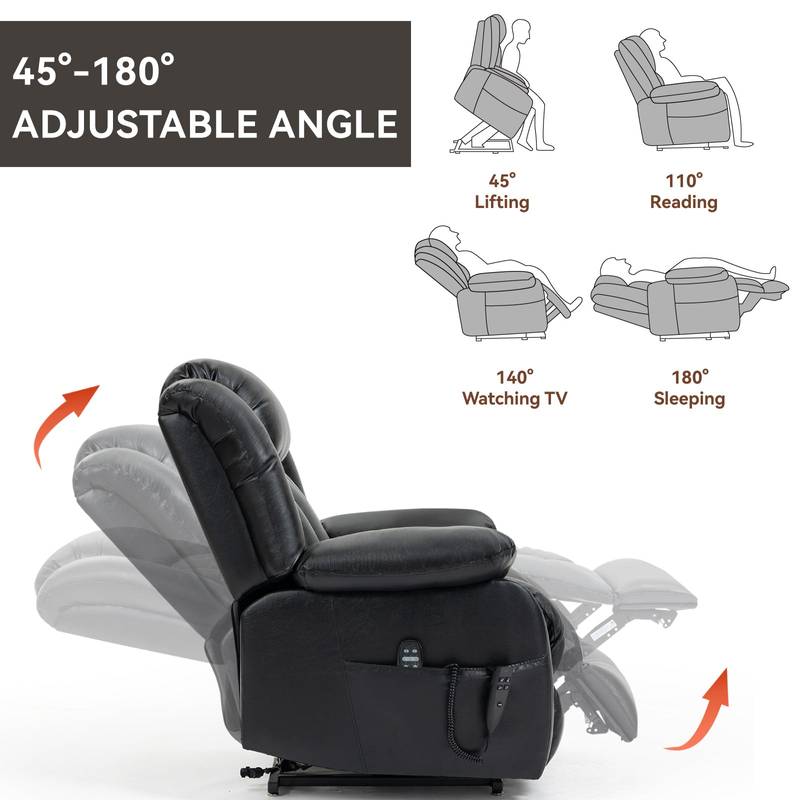Ultimate Comfort Leather Recliner with Massage & Heat