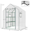 Sunny Garden Walk-In Greenhouse with Roll-Up Door & Shelves