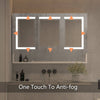 Sleek Silver LED Medicine Cabinet with Mirror