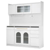 Stylish Buffet & Coffee Bar Storage with Hutch and Power Outlet