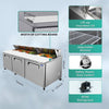 Chill & Prep Pro: Commercial Refrigerator with Butcher Block Top