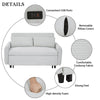 Light Blue Sleeper Sofa with USB Ports and Pillows