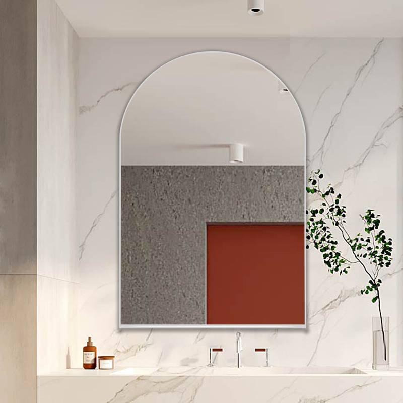 Chic Arched Medicine Cabinet with Mirror and Storage