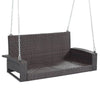 Cozy Duo Wicker Swing with Cushions