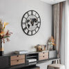 Sleek World Map Wall Clock with Gold Accents