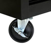 Rolling Tool Cart with Stainless Steel Top - Black & Red