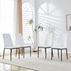 Chic Faux Marble Dining Set with U-Shaped Legs and Stylish Chairs