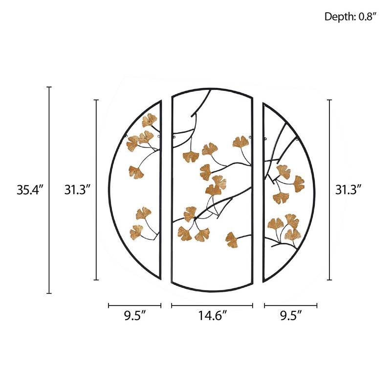 Chic Metal Wall Art Trio