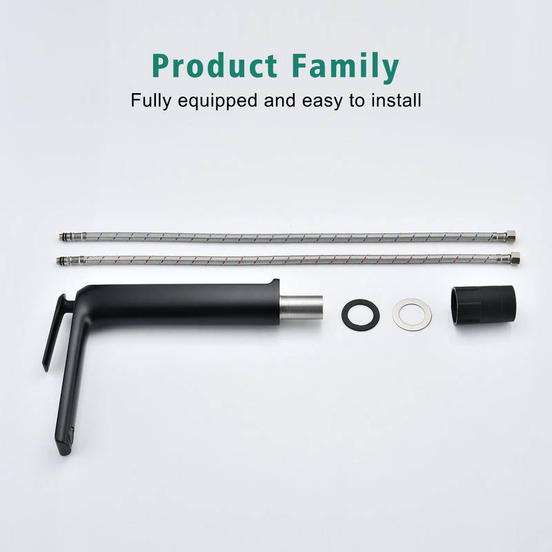 Sleek Matte Black Bathroom Faucet
