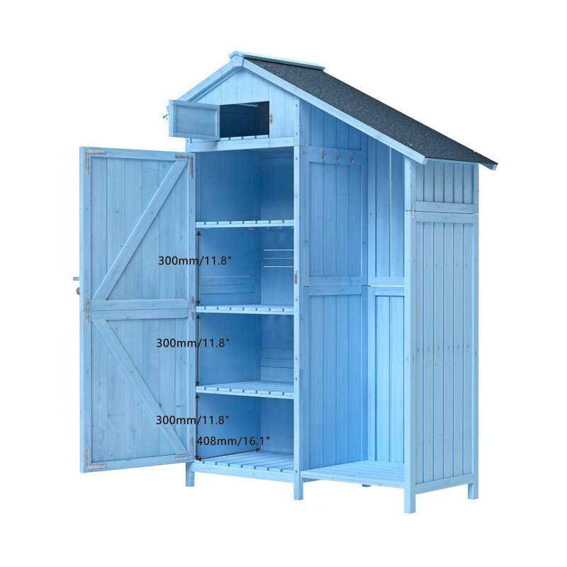 Tiffany Blue Garden Tool Shed with Waterproof Roof