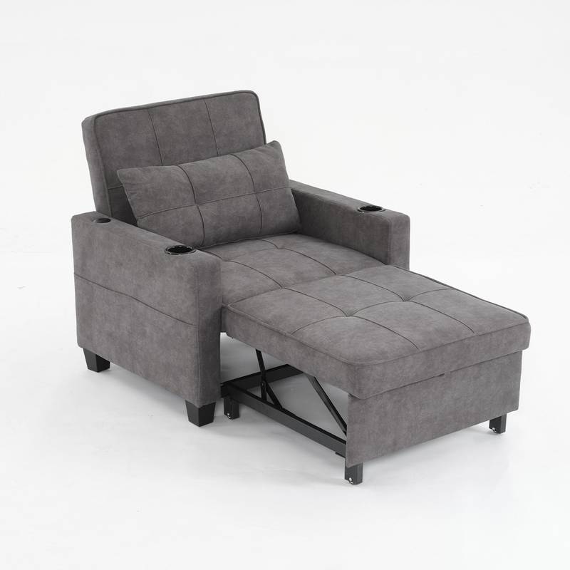 Cozy Convertible Chair Bed with USB Ports