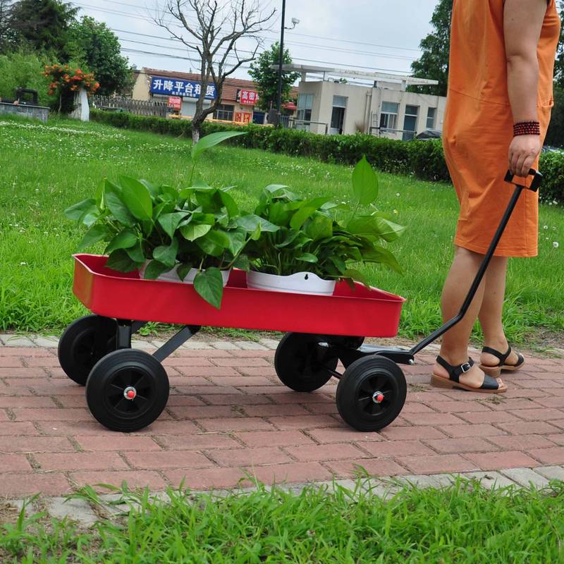 Rugged Red All-Terrain Garden Cart