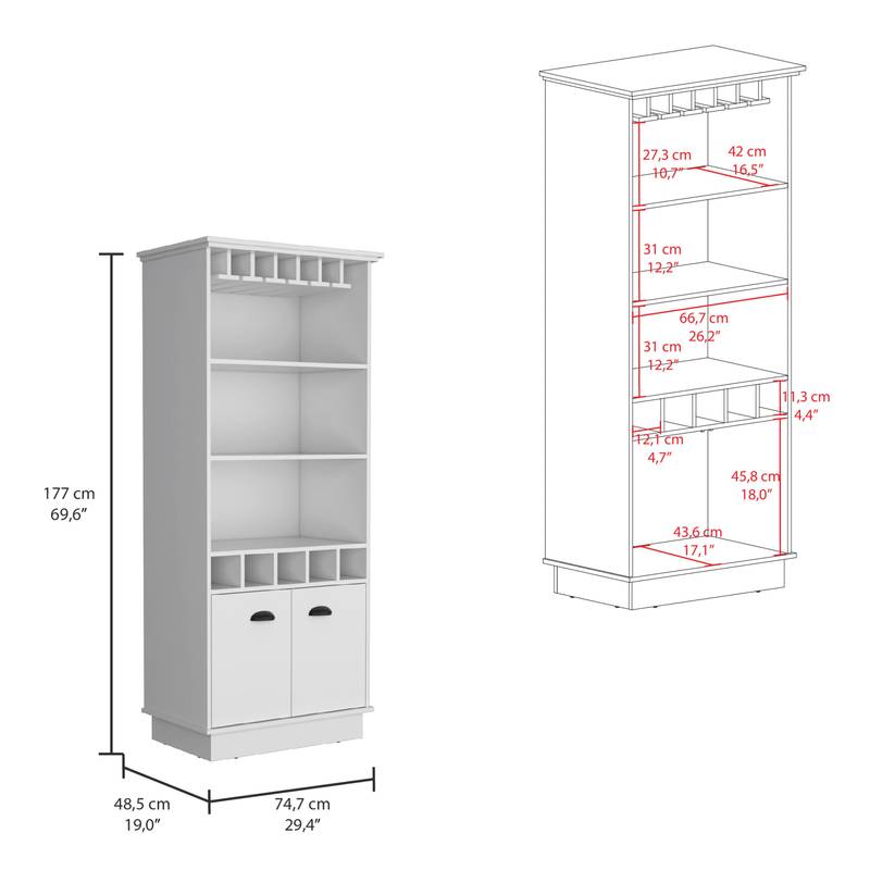 Dundee Stylish Glass Bar Cabinet