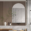 Chic Arched Medicine Cabinet with Mirror and Storage