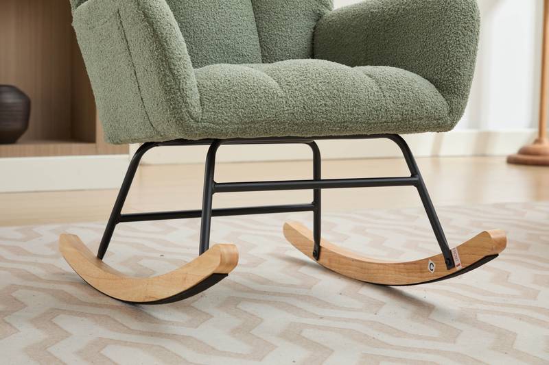 Cozy Green Rocking Glider - Perfect for Nurseries & Living Rooms