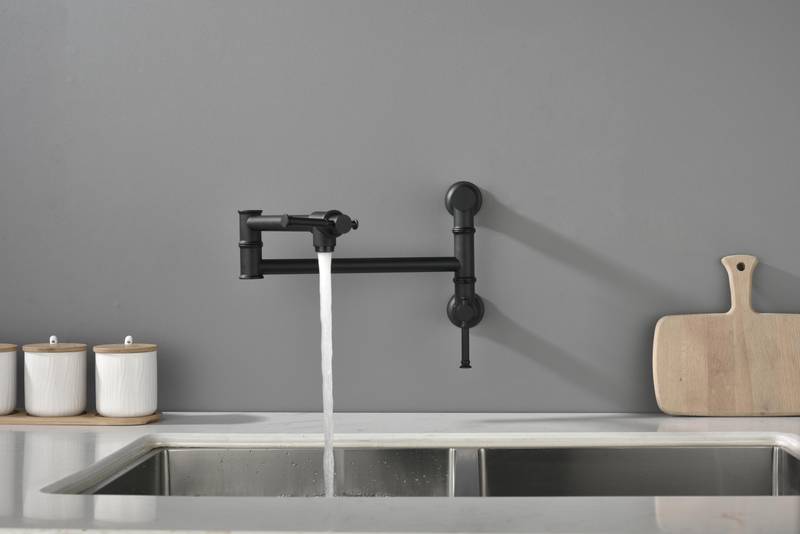 Brass Wall-Mounted Pot Filler Faucet