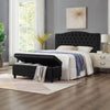 Chic Black Storage Bench with Tufted Detail
