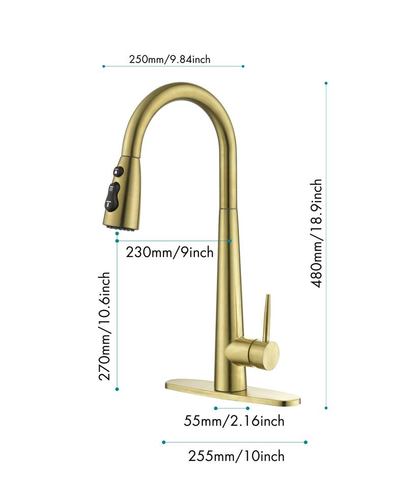 Sleek Pull-Down Kitchen Faucet