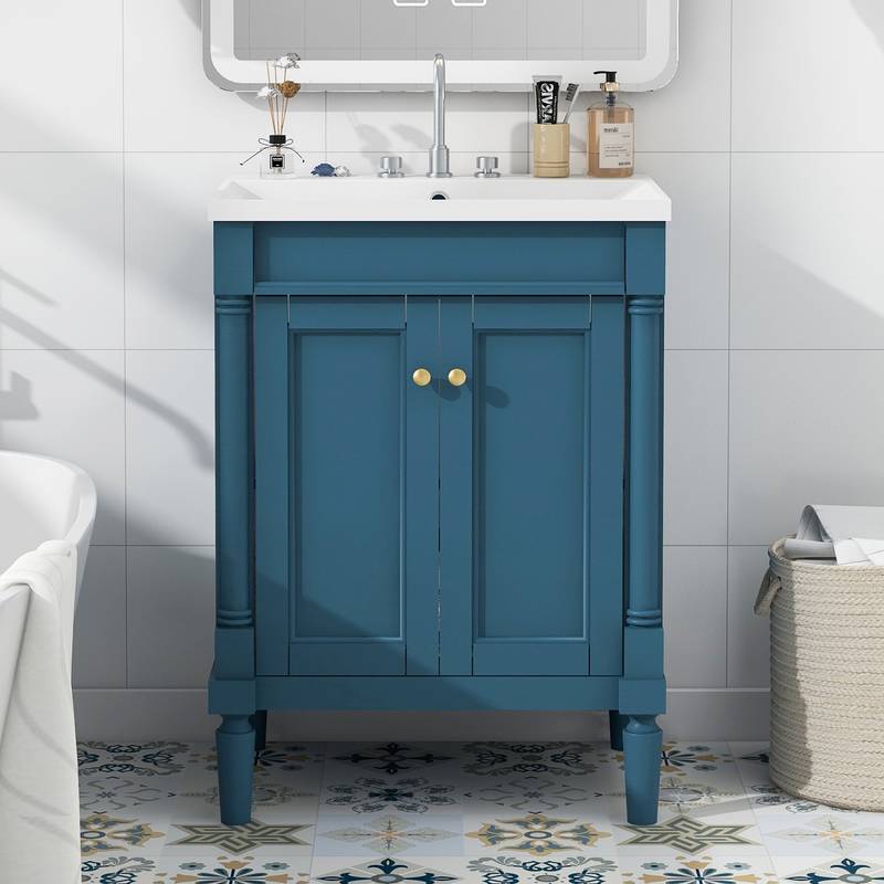 Chic Double-Tier Bathroom Vanity with Sink