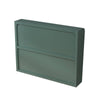 Chic Arched Glass Cabinet in Dark Green