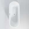 Elegant Pleated Freestanding Bathtub - Spacious & Stylish in Gloss White
