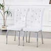 Chic Alligator Skin Dining Chairs with Crystal Accents